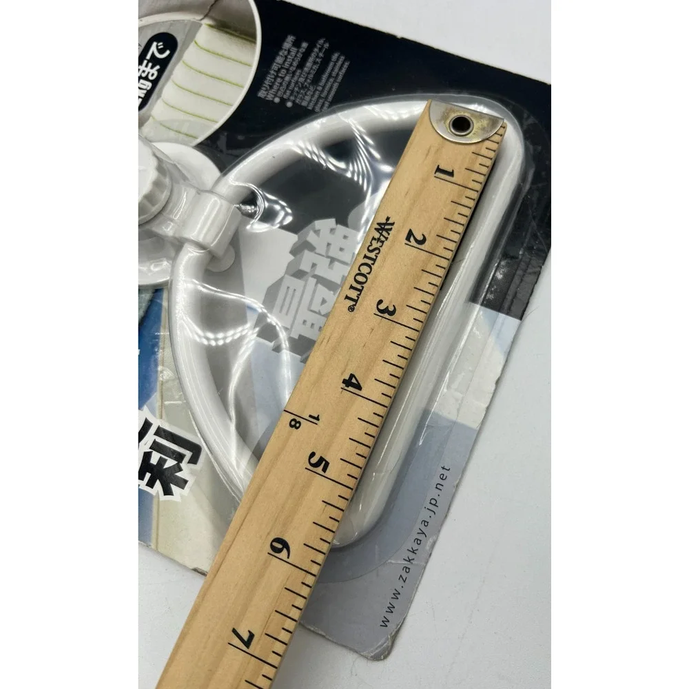Izumi Towel Bar With Suction Hook White Bathroom Holder 2kg Load Japan New